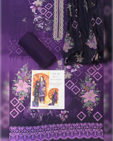 3-PC Unstitched Embroidered Neckline Lawn | E-03
